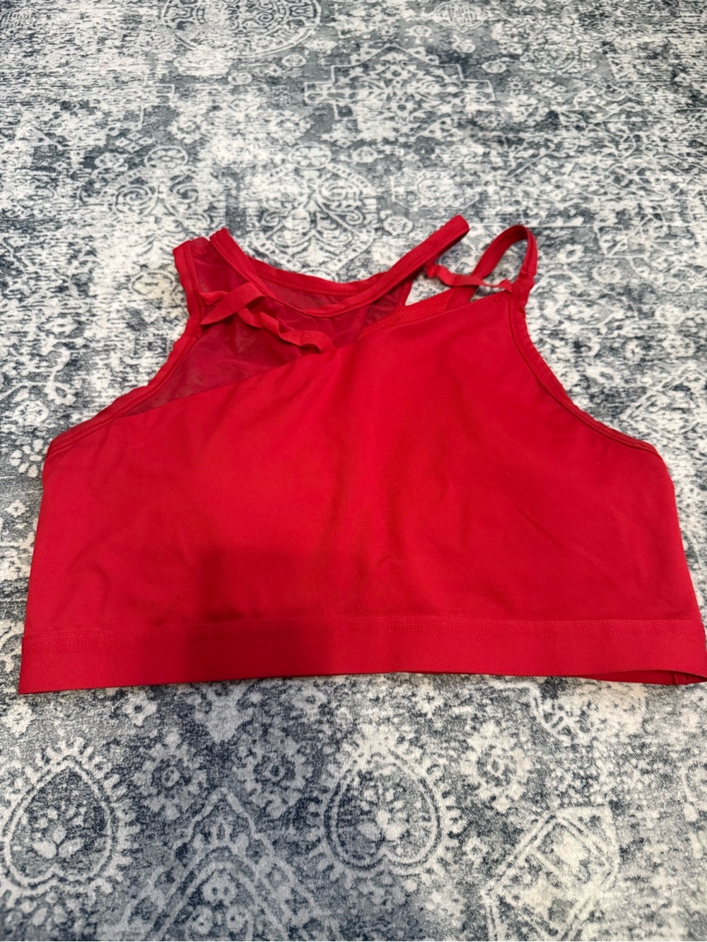 Nike Red Asymmetrical Strappy Crop Top